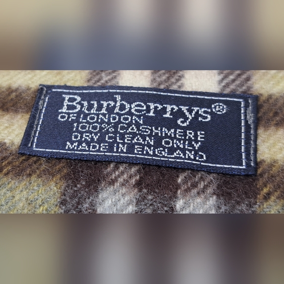 Burberry Vintage Scarf Nova Check 100% Cashmere England 90s Y2K 56" x 12" - Picture 4 of 11